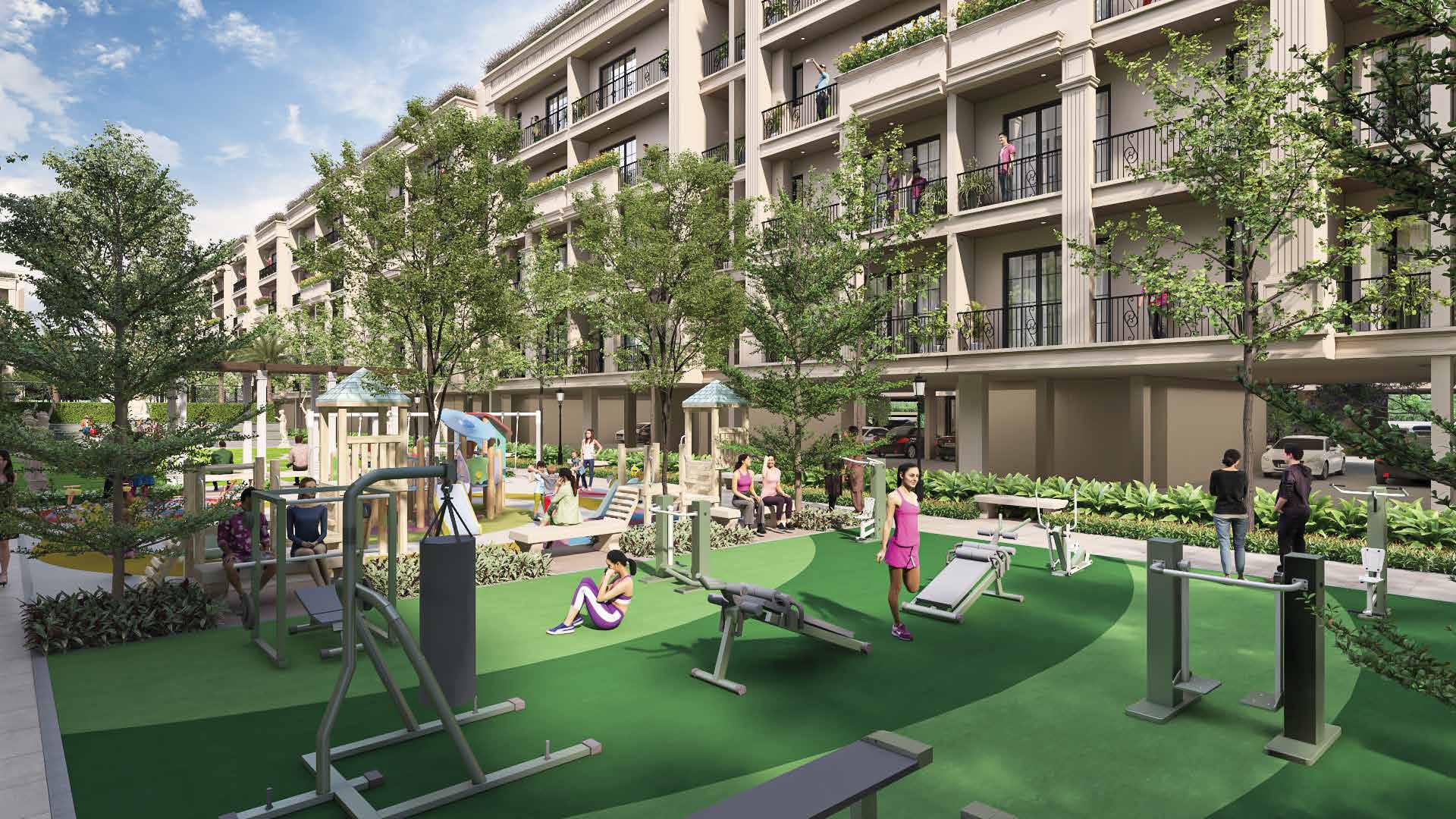 Jogging track & open-air gym